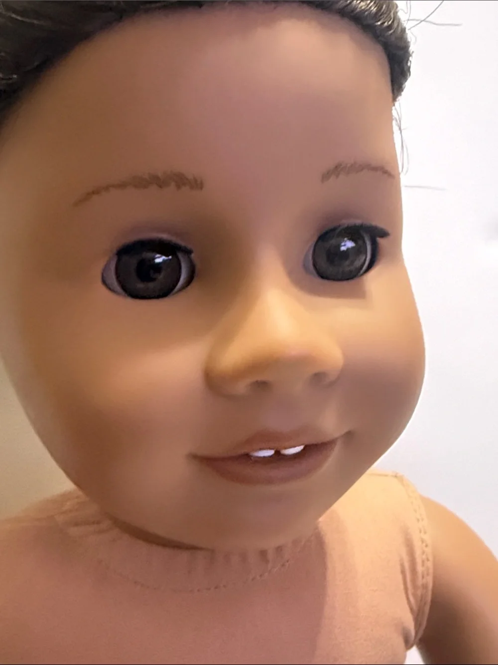 American Girl Brown-Haired Doll with Tan Bodysuit